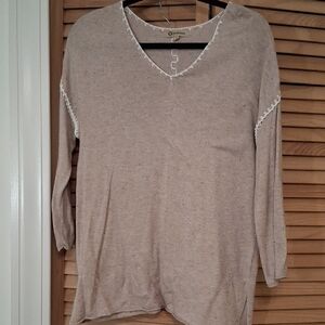 Democracy Lightweight Beige Knit Sweater